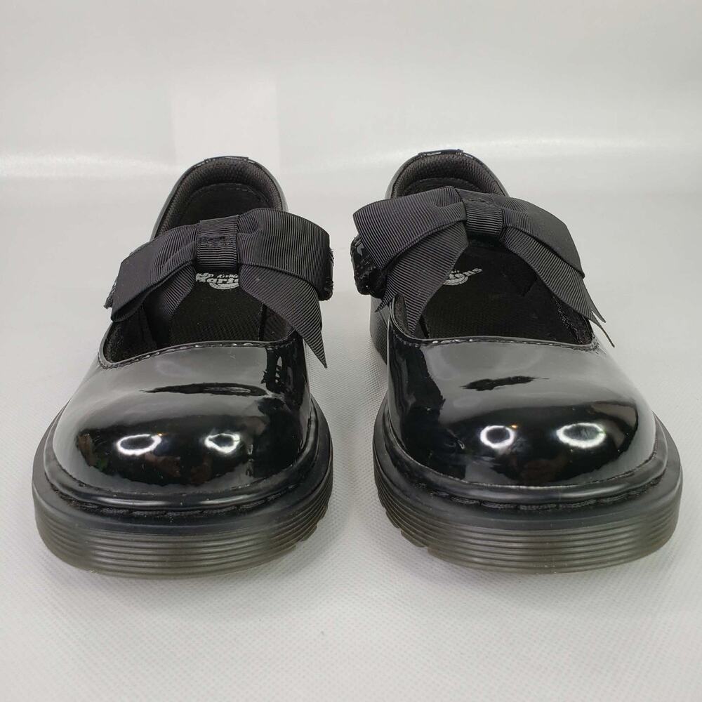 Doc Martens Marcy ll Patent Leather Bow Black Mary Jane Girls Size 1 - Picture 2 of 9